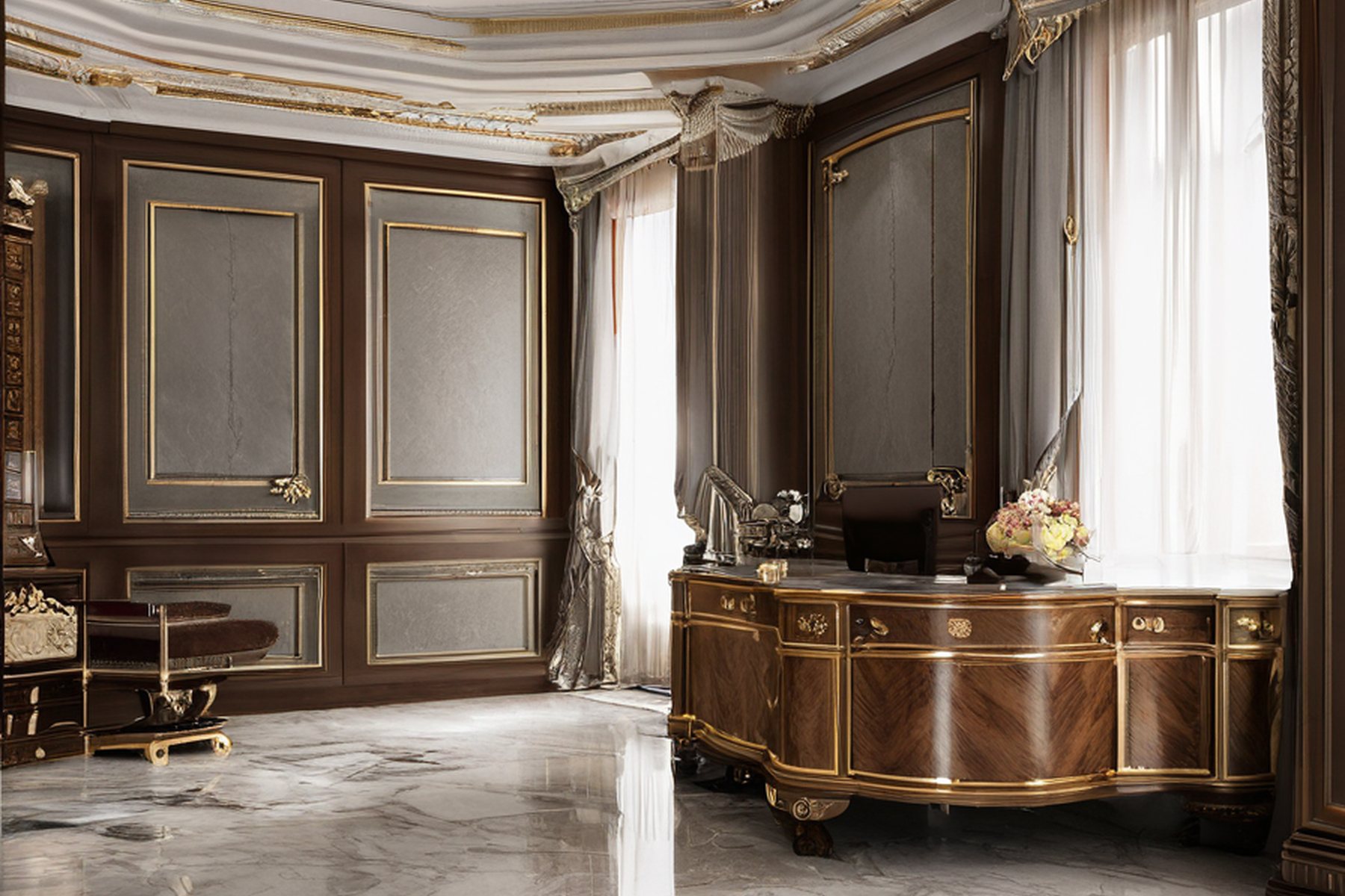 contact residential interior design studio factory contact desk by Modenese Gastone