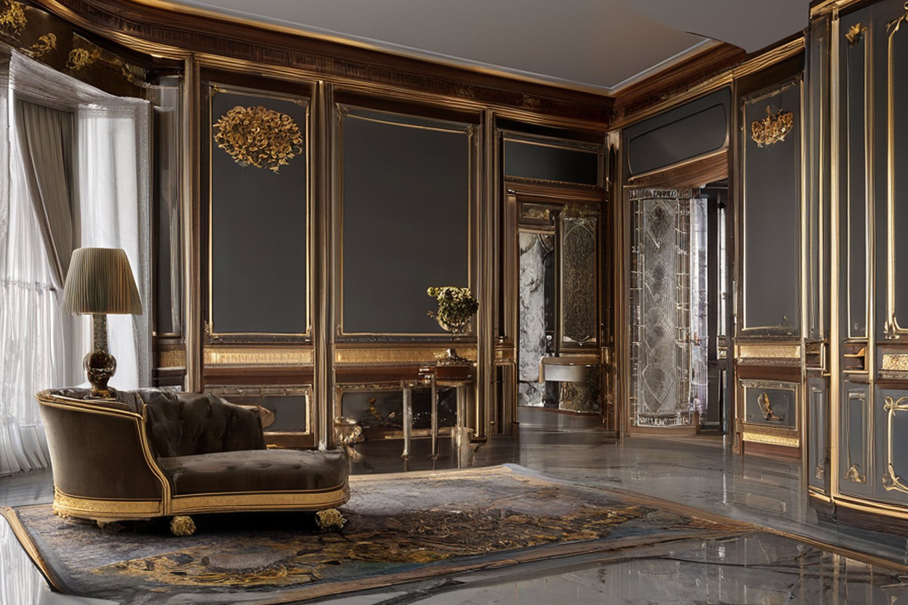 luxury interior design private salon story by Modenese Gastone