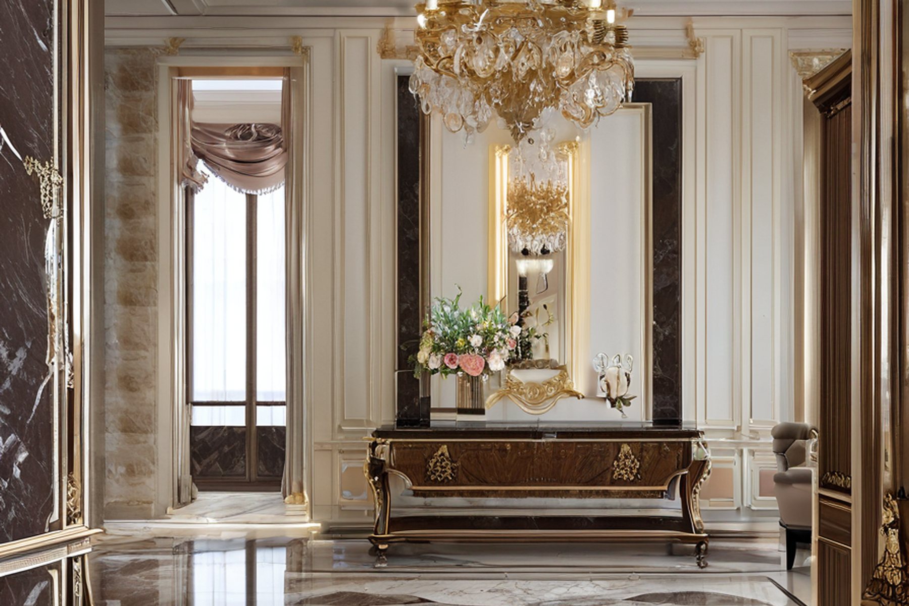 luxury interior design stacked story gallery by Modenese Gastone