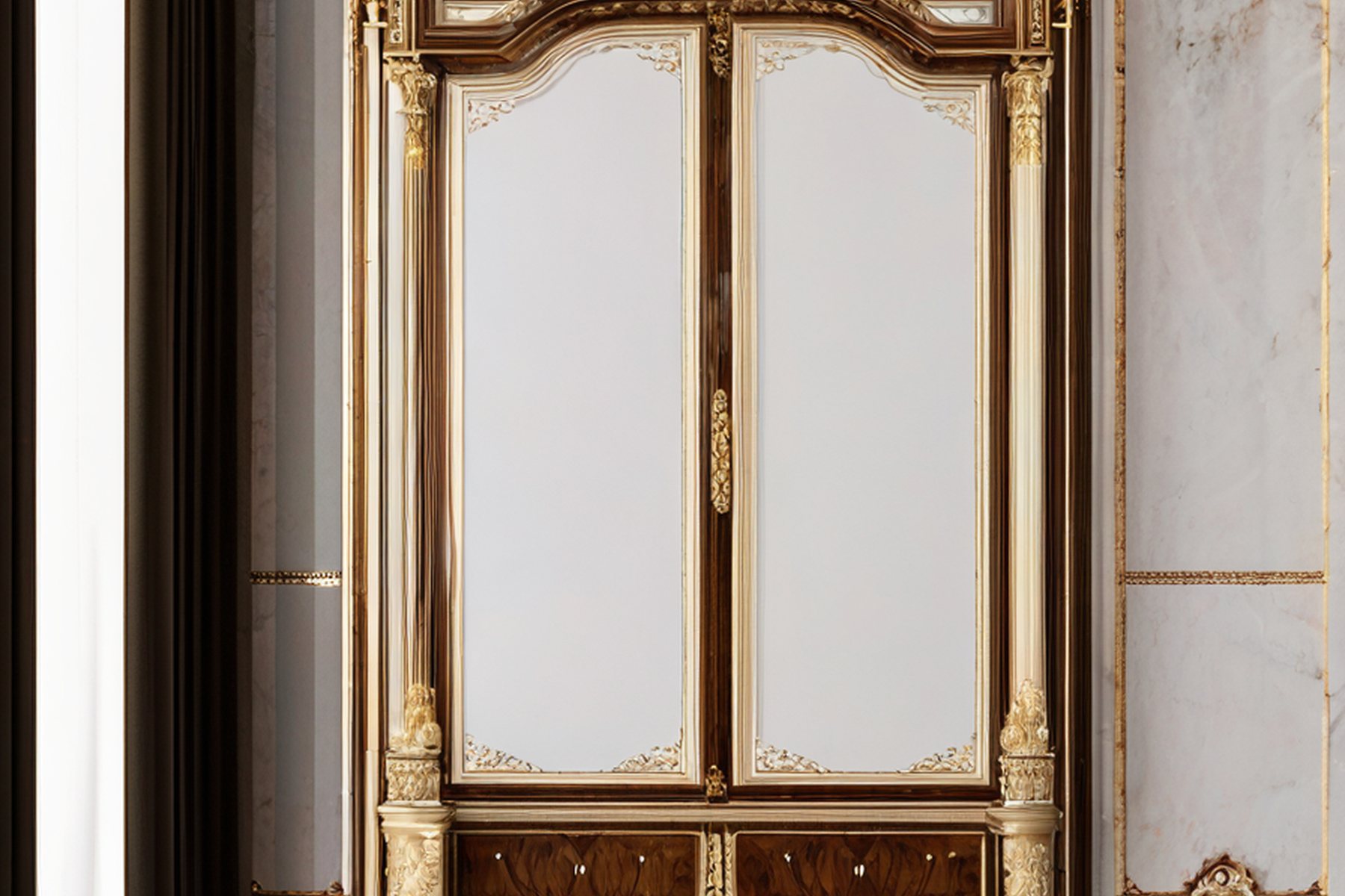 luxury interior design wardrobe and panel detail by Modenese Gastone