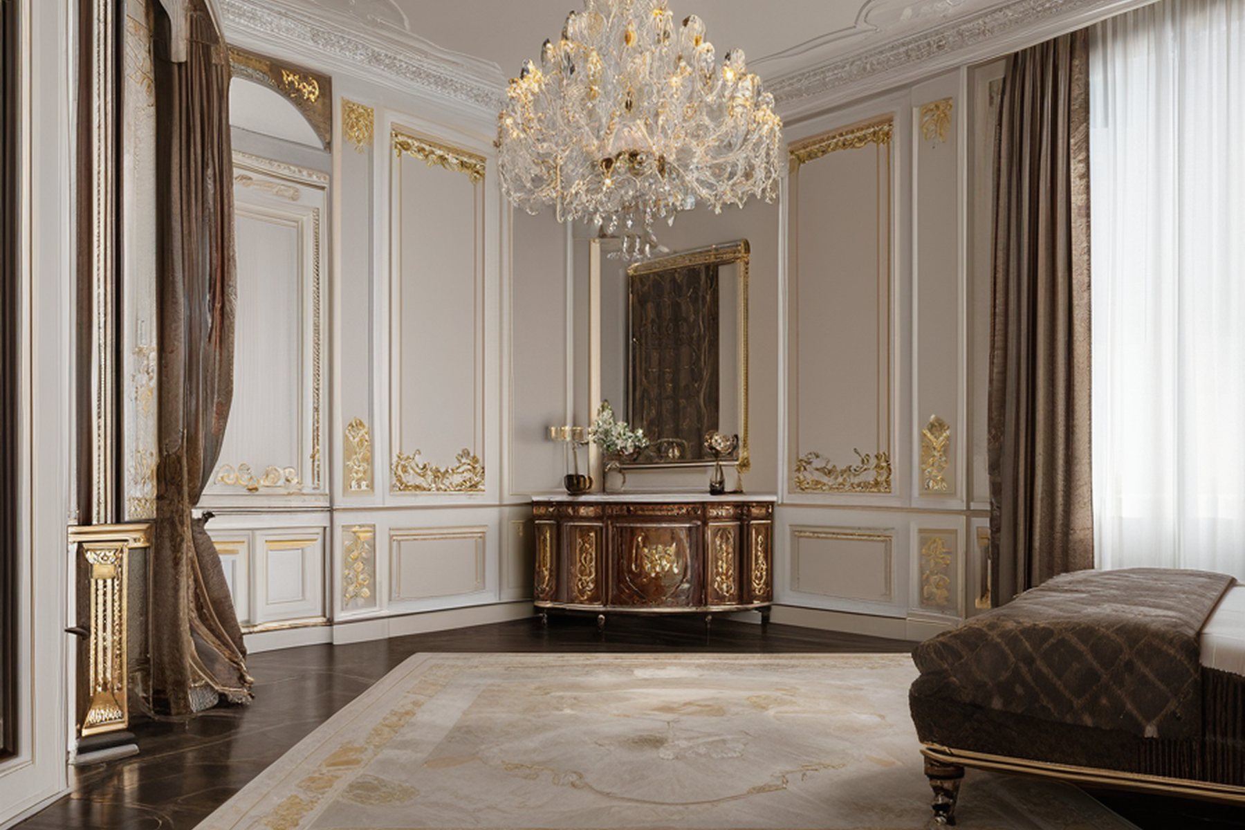 luxury master suite interior design soft upholstery macro by Modenese Gastone