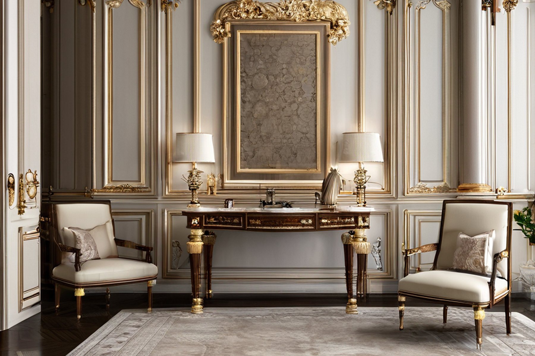 luxury residential interior design FAQ pricing table scene by Modenese Gastone