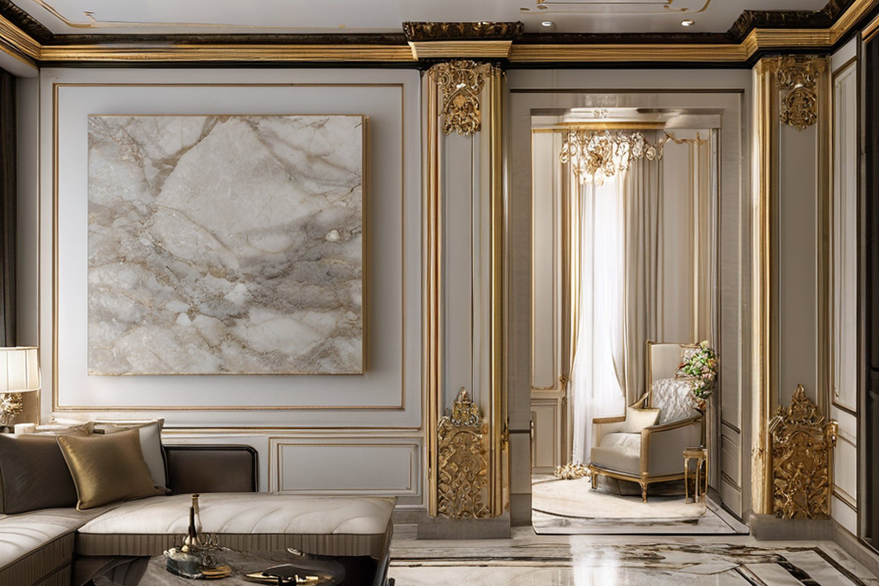 luxury residential interior design services site coordination scene by Modenese Gastone