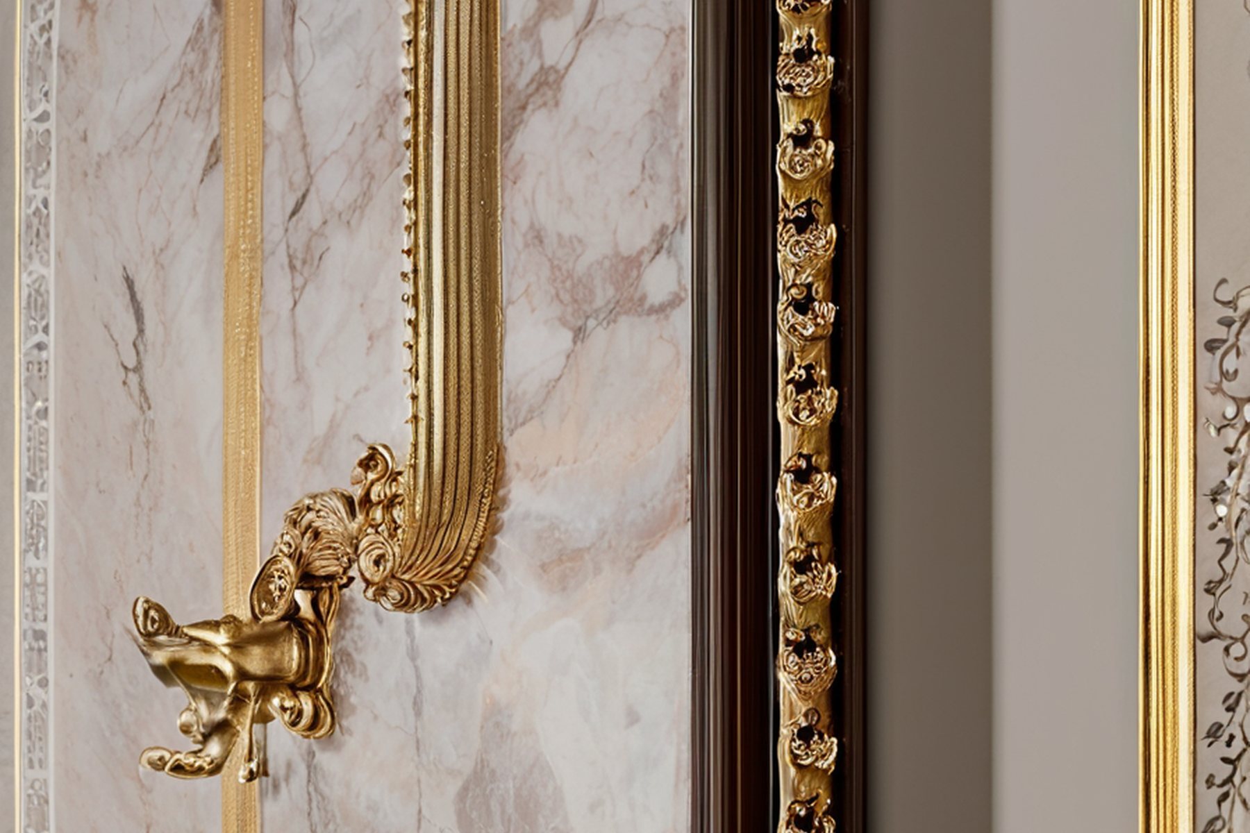 luxury residential interior materials gold leaf closeup by Modenese Gastone