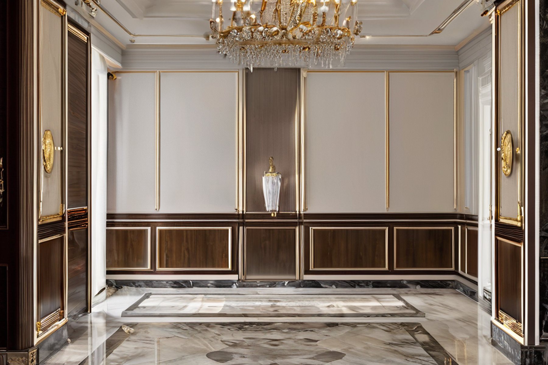 luxury residential interior materials wood and marble samples by Modenese Gastone