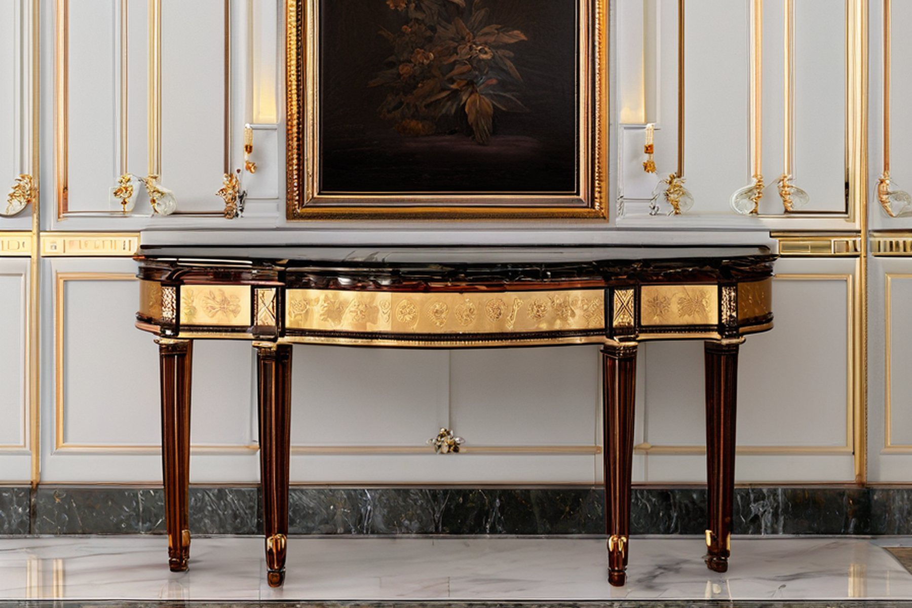 residential interior design process drawing review table by Modenese Gastone
